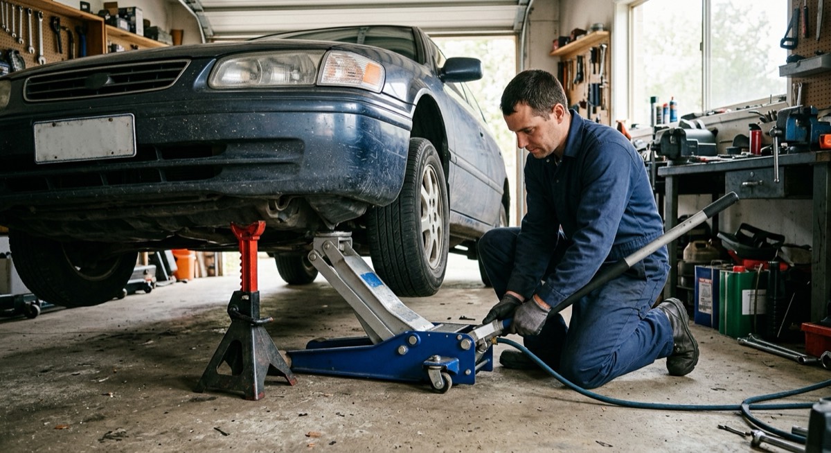 Gato hidráulico para el coche: tipos, cuál elegir y cómo usarlo sin riesgo
